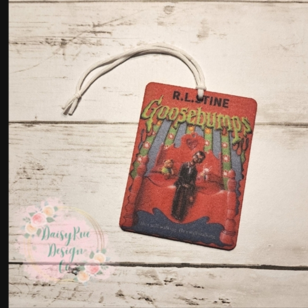 R.L. Stine "Night of the Living Dummy" Bookcover Felt Car Air Freshener